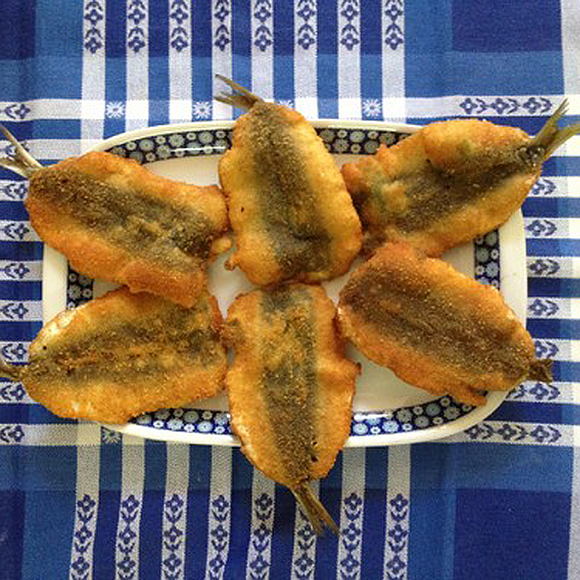 Filetes de sardinha c/ arroz de cenoura