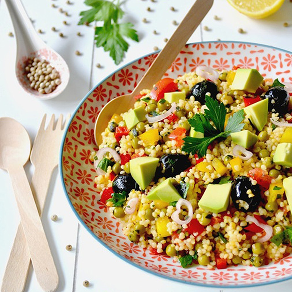 Salada de couscous c/ frango e legumes