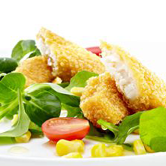 Salada de peixe crocante