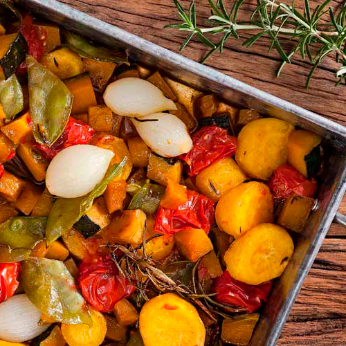 Legumes assados no forno
