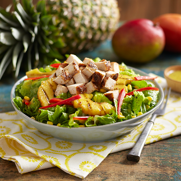 Salada peito de peru c/ frutas